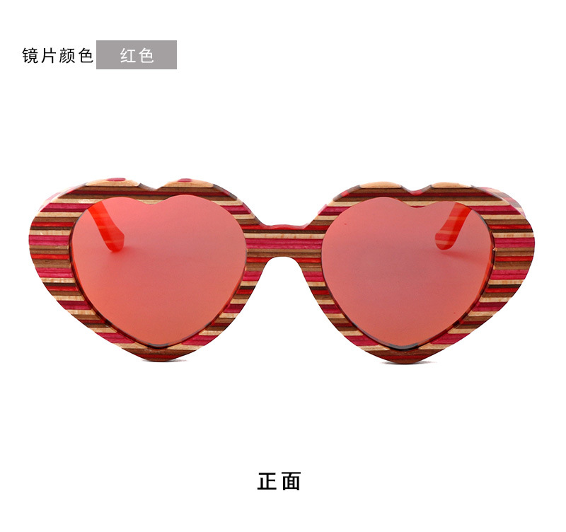 欧美时尚新款男女偏光太阳镜 彩木框跨境竹木眼镜UV400  厂家批发
