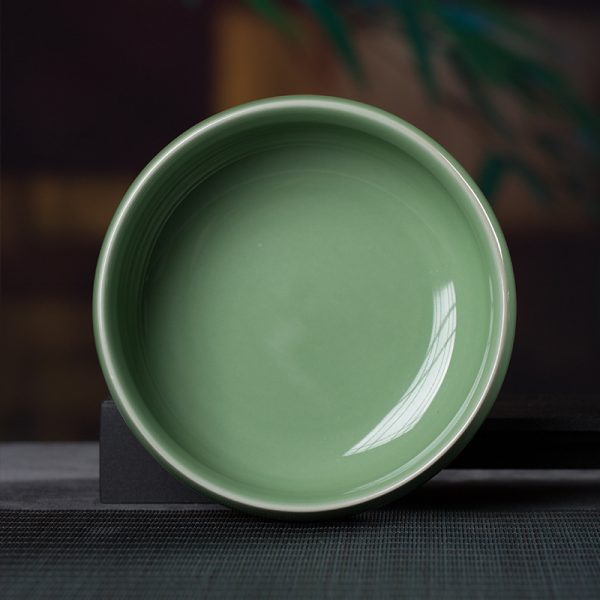 龙泉青瓷茶洗 文房笔洗功夫茶具配件杯洗大号渣斗家用客厅烟灰缸