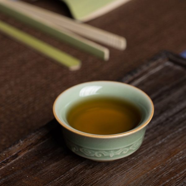 龙泉青瓷 功夫茶具茶杯家用陶瓷品茗杯主人杯单杯办公会客喝茶杯