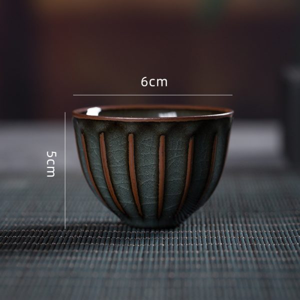 龙泉青瓷功夫茶具茶杯 陶瓷主人杯哥窑开片品茗杯创意小茶碗单杯