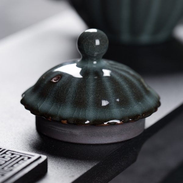 龙泉青瓷 手工陶瓷茶壶 功夫茶具铁胎泡茶壶高档家用哥窑冰裂单壶