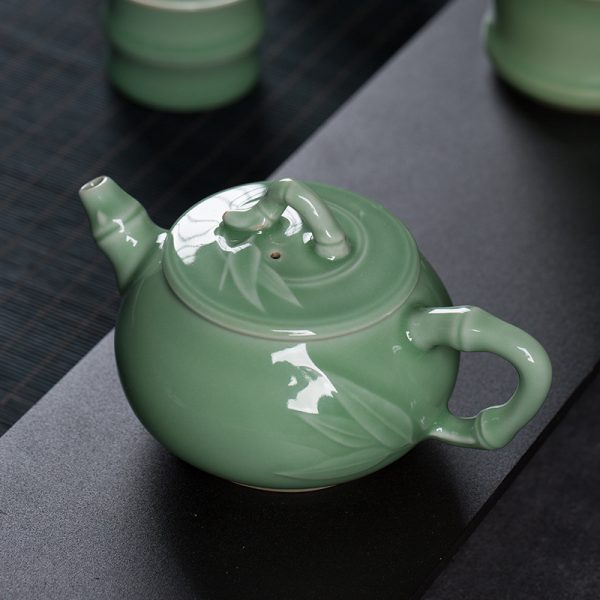 龙泉青瓷 正品功夫茶具茶壶家用客厅陶瓷泡茶壶过滤单壶 厂家直销