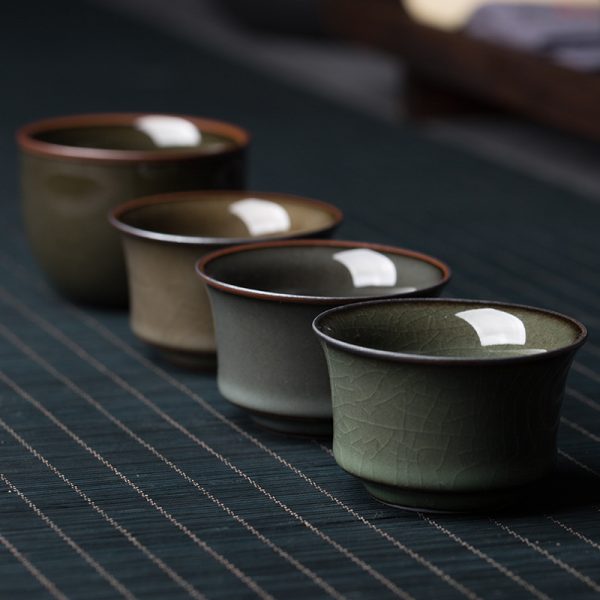 龙泉青瓷 功夫茶具茶杯主人杯陶瓷铁胎家用品茗杯个人单杯喝茶杯