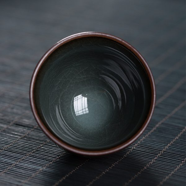 龙泉青瓷 铁胎主人杯功夫茶具品茗杯单杯陶瓷手工杯个人家用茶碗