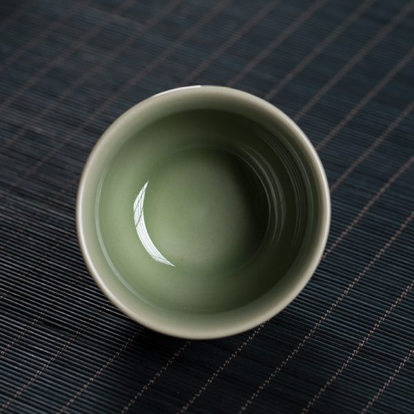 龙泉青瓷品茗杯 高档陶瓷主人杯 功夫茶具手工杯家用创意单杯茶碗