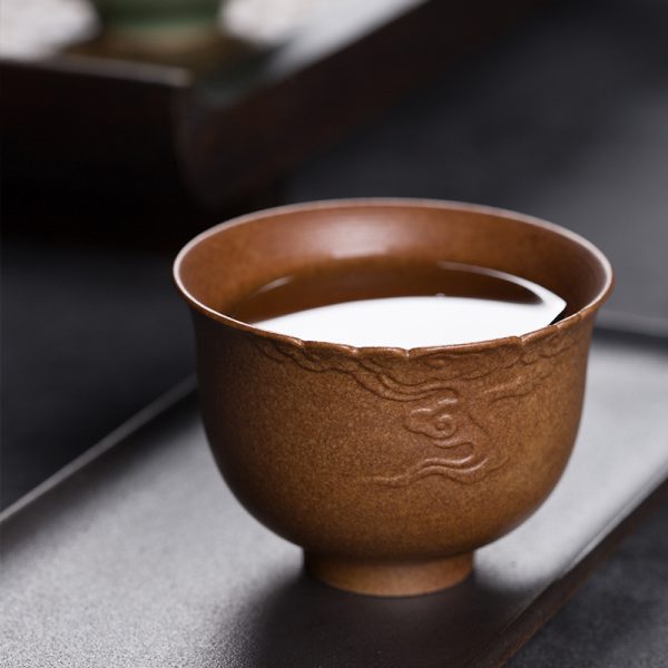 龙泉青瓷主人杯功夫茶杯茶具手工杯单杯陶瓷品茗杯仿柴烧家用杯子