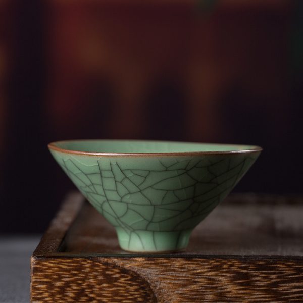 龙泉青瓷斗笠杯 陶瓷主人杯品茗杯家用功夫茶具茶杯小茶碗单杯