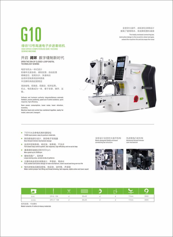 绿谷10号高速电子步进套结机 - Image 4