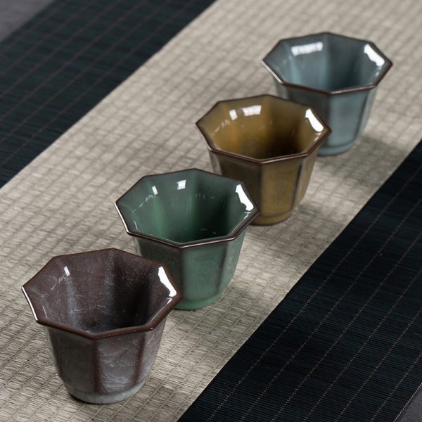 龙泉青瓷 功夫茶具主人杯手工品茗杯单杯 陶瓷中式家用冰裂纹茶杯