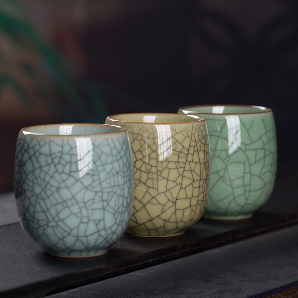 龙泉青瓷厂家直销大号茶杯陶瓷主人杯功夫茶单杯大茶碗礼品杯批发