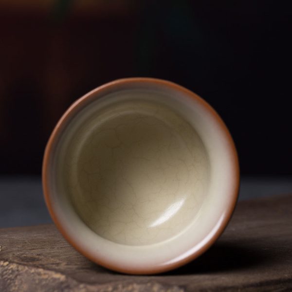 龙泉青瓷 功夫茶杯手工猪油冻主人杯单杯 陶瓷品茗杯个人杯泡茶碗