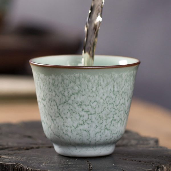 龙泉青瓷 全手工主人杯单杯茶杯茶碗 陶瓷品茗杯功夫茶具传统汝窑