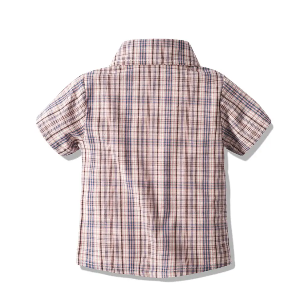 跨境 宝宝绅士套装 短袖衬衫背带领结礼服 表演服厂家 一件代发