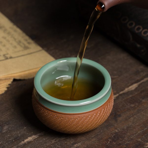 龙泉青瓷 跳刀主人杯纯手工功夫茶杯品茗杯单杯个人家用 商务送礼