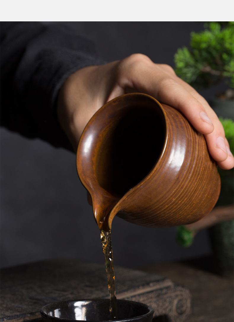 龙泉青瓷 公道杯功夫茶具陶瓷茶海手工大容量匀杯 青年艺术师手作