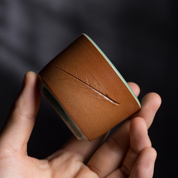 龙泉青瓷 手工主人杯陶瓷功夫茶杯单杯 叶正茂手作中式扳指杯茶器