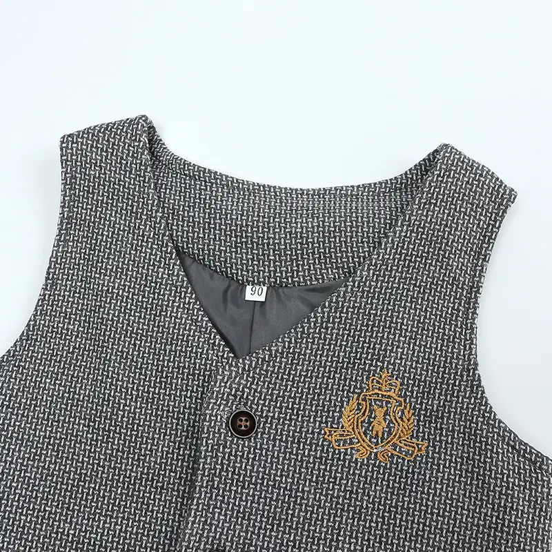 跨境童装2023春秋新款小孩衣服儿童套装宝宝周岁礼服绅士套装批发