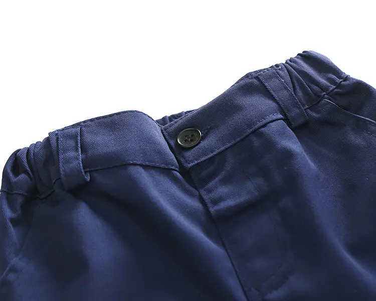 加工定制 跨境童装春秋新款小男童长袖哈衣长裤领结马甲绅士套装