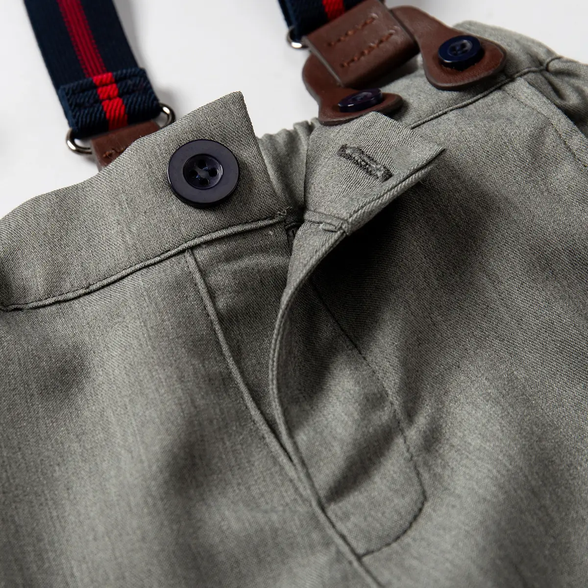 跨境 夏季新款男宝宝礼服  婴儿衣服背带裤套装薄款绅士外出爬服