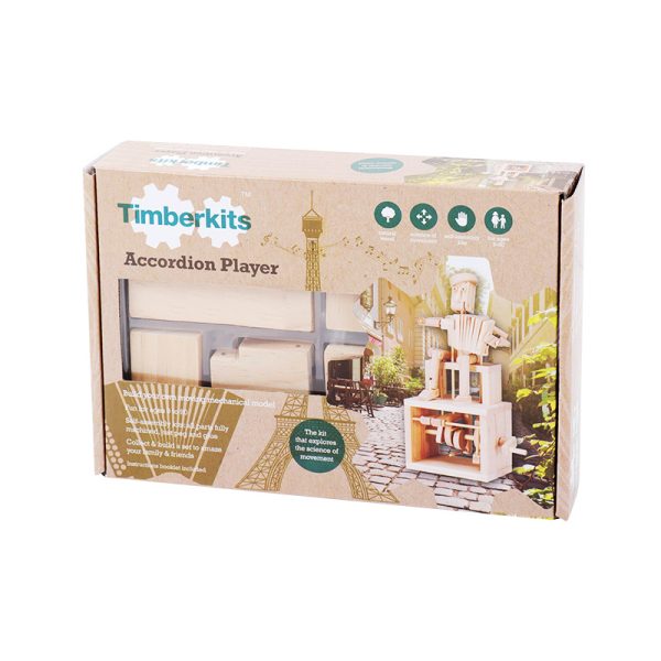Timberkits英国手工动手类成人拼搭玩具成型后可以手摇摆动手风琴