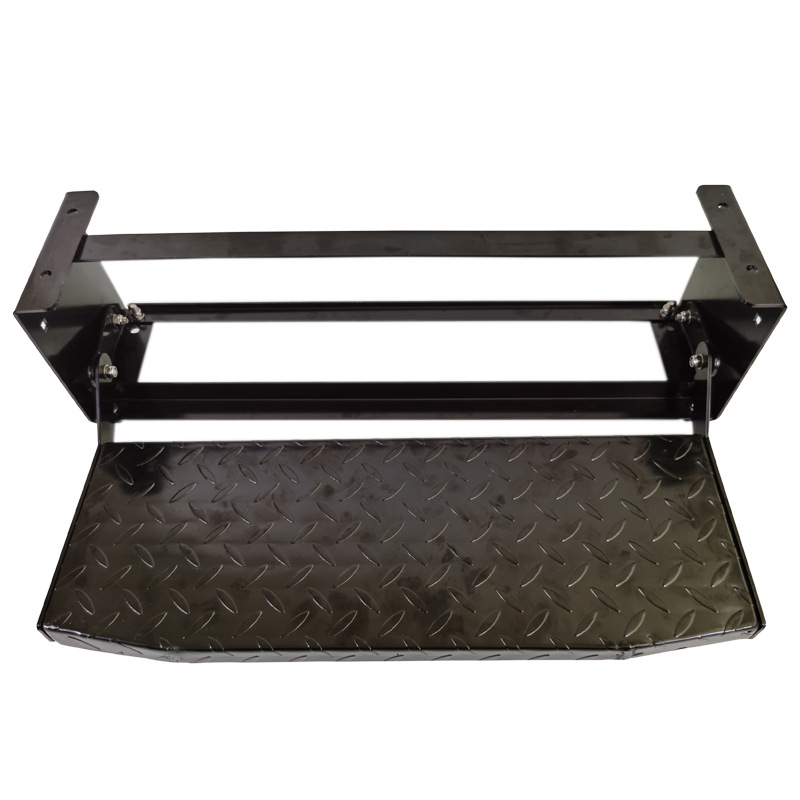 美式房车折叠踏步 旅居车上下迎宾踏板 拖挂车单层踏步手动收缩脚