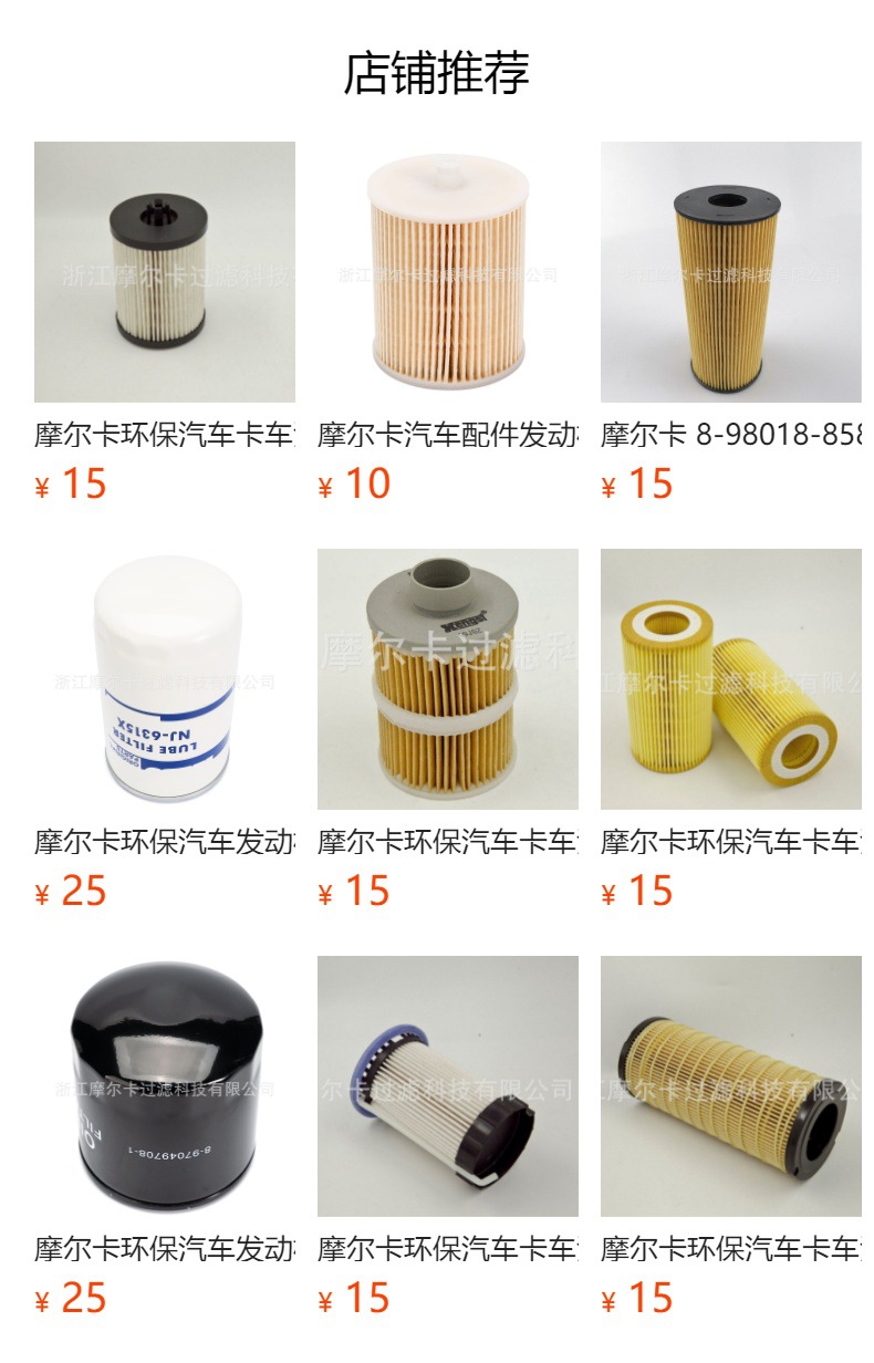摩尔卡厂家直销汽车卡车汽油发动机系统 4820771 机油滤清器