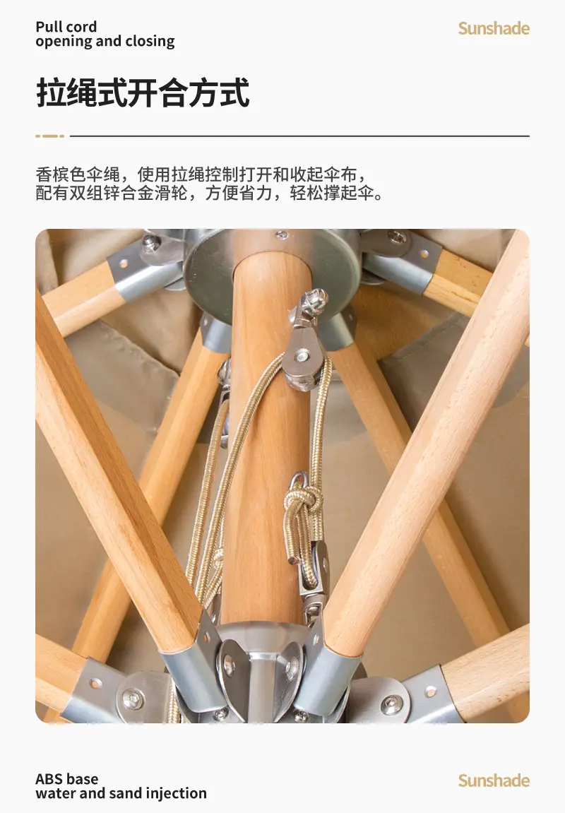 户外涤纶遮阳伞庭院防雨防晒花园中柱伞咖啡厅酒店露台沙滩太阳伞