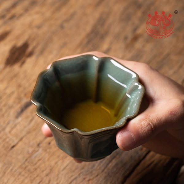 龙泉青瓷 宋韵仿古主人杯单杯冰裂纹手工杯 陶瓷高档手品茗杯茶碗