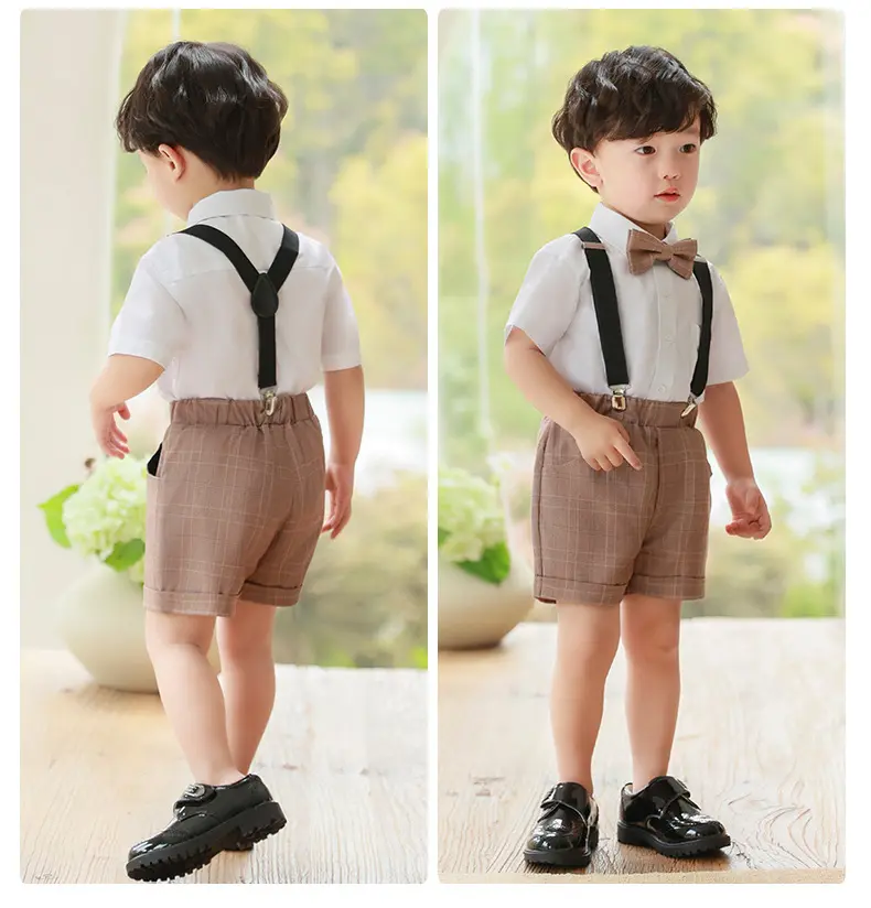 男童西装套装周岁礼服男孩夏季宝宝小西服生日儿童小西服婚礼花童