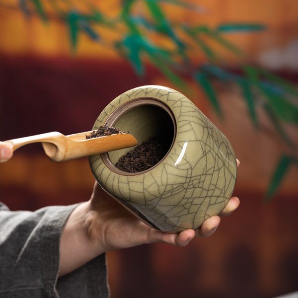 龙泉青瓷 厂家直销密封茶叶罐大号储存罐子 陶瓷通用防潮茶盒茶仓