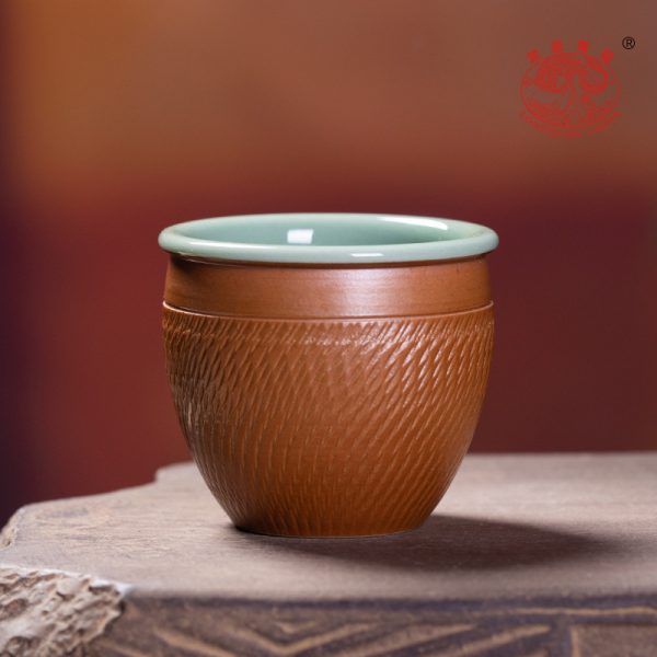 龙泉青瓷 创意手工跳刀主人杯单杯 陶瓷功夫茶杯小号闻香杯品茗杯
