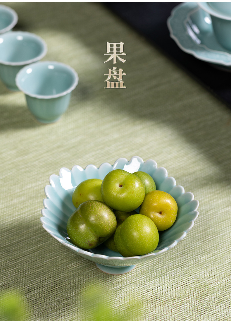 龙泉青瓷功夫茶具套装茶壶茶杯轻奢高档家用陶瓷2024新款泡茶礼盒