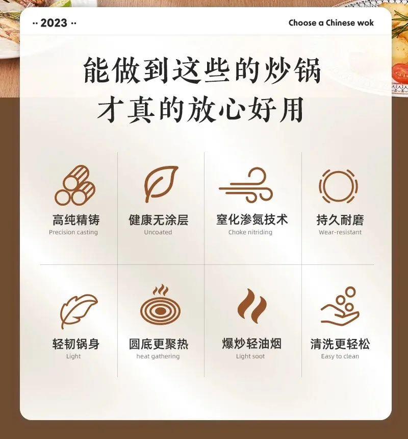 大铁锅炒锅家用炒菜锅无涂层不粘锅老式平底锅燃煤气灶电磁炉专用