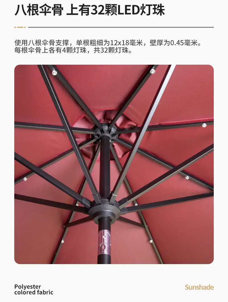 户外遮阳伞大型 庭院花园别墅折叠太阳伞酒店度假村广告罗马伞批