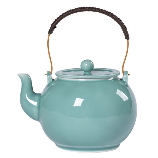 龙泉青瓷 茶壶单壶大容量功夫茶具泡茶壶 陶瓷提梁壶过滤凉茶壶
