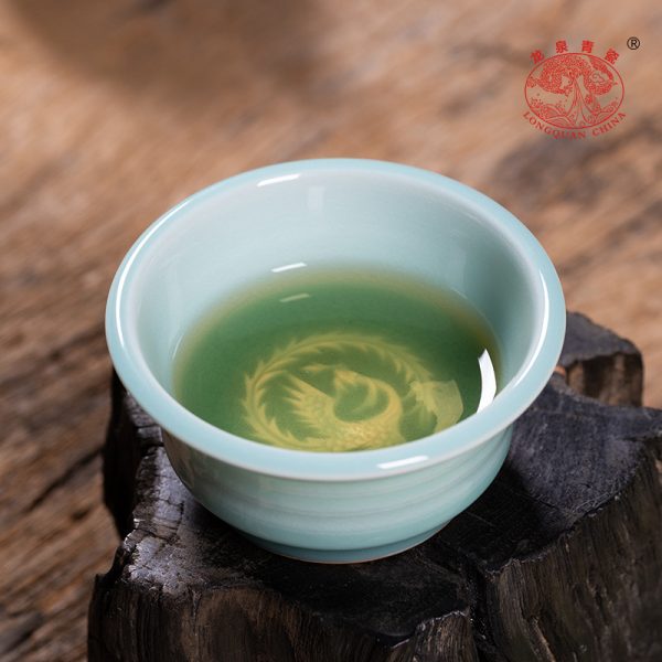 龙泉青瓷 功夫茶杯高档手工主人杯单杯 陶瓷创意品茗杯茶盏礼盒装
