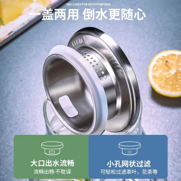 冷水壶玻璃轻奢凉水杯家用耐热防爆泡茶壶大容量耐高温凉水壶套装