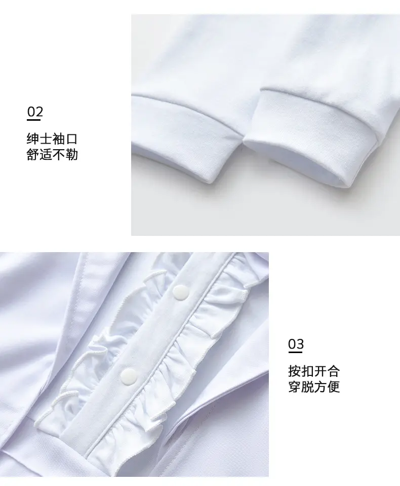 童装批发一件代发连体哈衣洗礼服男童秋装长袖新生儿宝宝婴儿衣服
