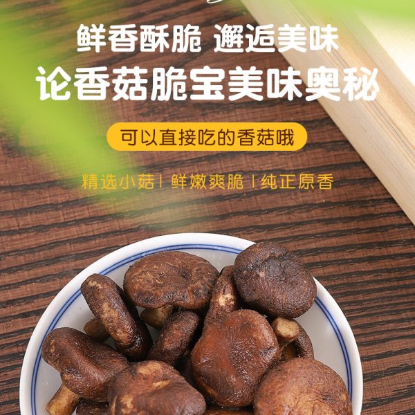 黑松露味新鲜香菇脆蔬菜干果整箱脱水健康营养菌菇脆即食零食批发