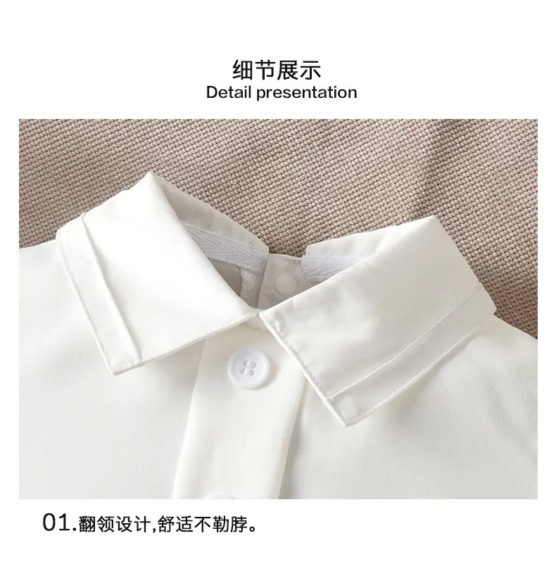 童装一手货源宝宝洗礼服男童夏装婴儿连体衣服儿童短袖带帽包屁衣