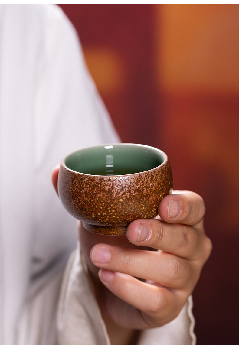 龙泉青瓷 柴烧窑变一壶四杯功夫茶具 陶瓷高档泡茶壶茶杯旅行套装