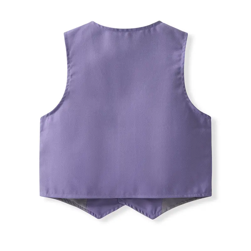 儿童马甲小西装套装英伦风条纹长袖衬衫演出服花童宝宝周岁小礼服