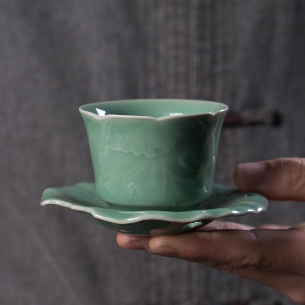 龙泉青瓷 厂家直销纯手工高档主人杯 陶瓷创意功夫茶杯单杯品茗杯