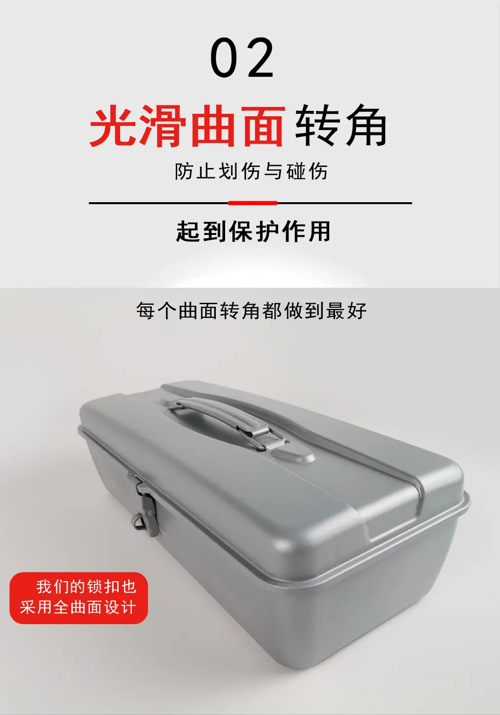 金利普铁工具箱家用铁皮五金收纳箱多功能中号小号手提五金工具箱