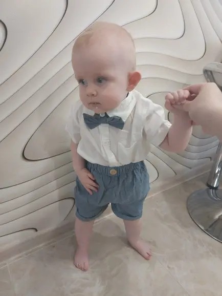 跨境欧美男宝宝绅士哈衣套装男童短袖短裤帽子多件套夏季新款童装