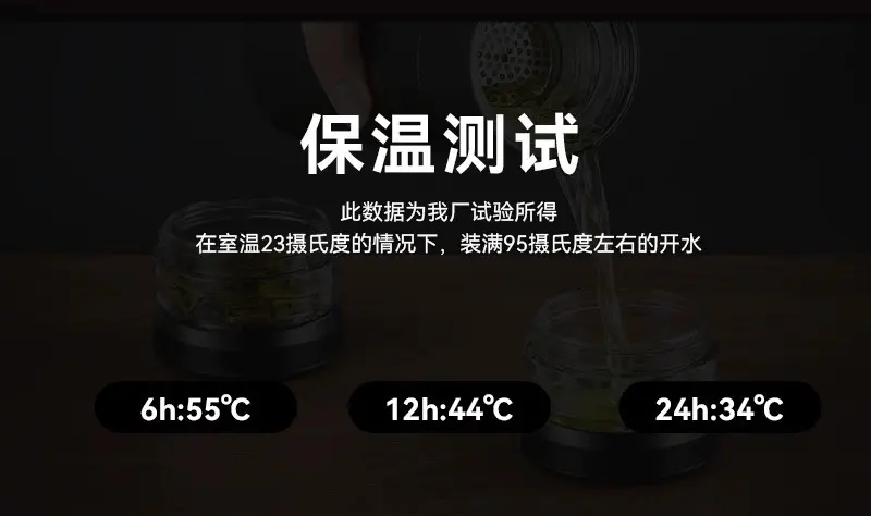 保温杯茶水分离陶瓷内胆男士款泡茶杯316不锈钢水杯2023新款杯子