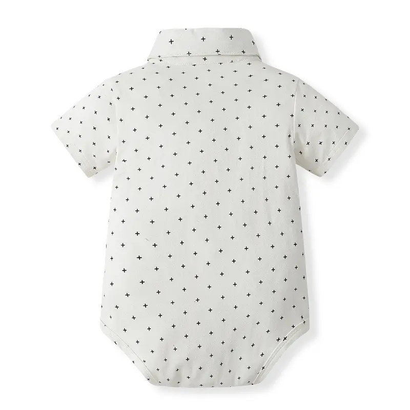 外贸婴儿绅士礼服童装夏季新款宝宝百天周岁宴西服哈衣背带裤套装