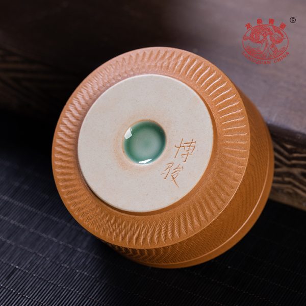 龙泉青瓷 功夫茶杯手工主人杯单杯 陶瓷高档跳刀品茗杯茶碗礼盒装