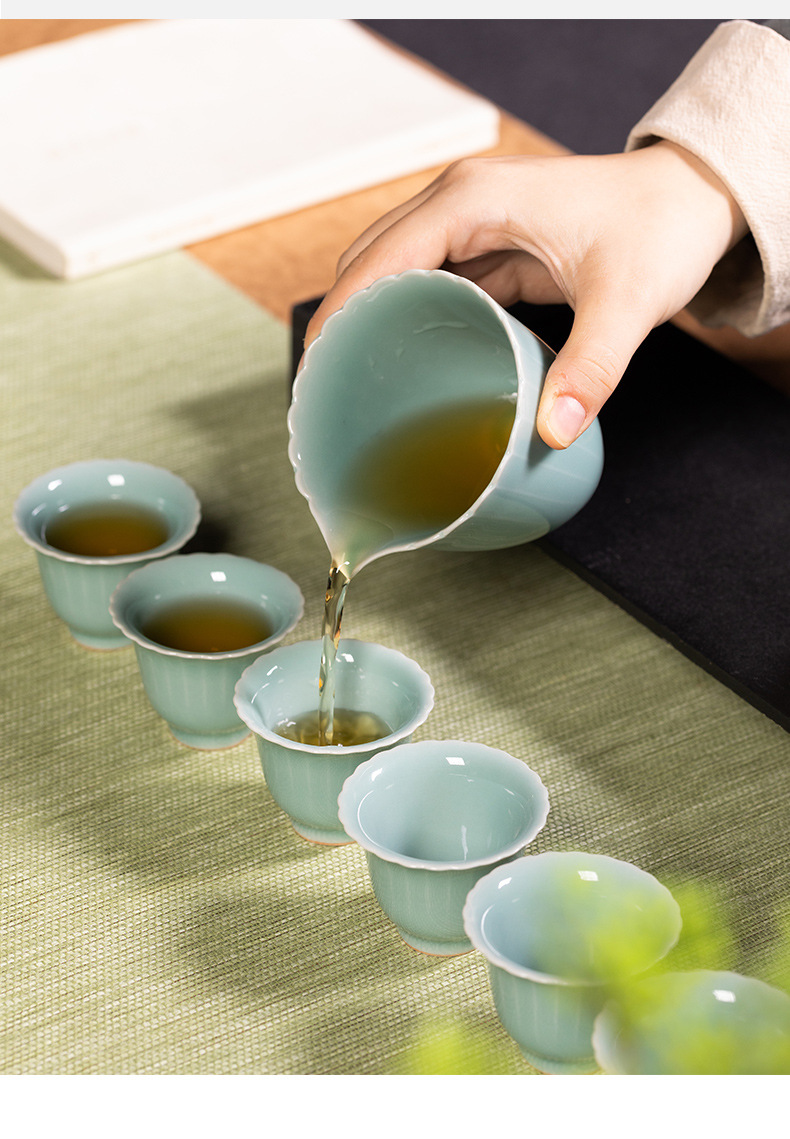 龙泉青瓷功夫茶具套装茶壶茶杯轻奢高档家用陶瓷2024新款泡茶礼盒