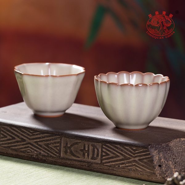 龙泉青瓷 创意猪油冻手工主人杯单杯 陶瓷功夫茶杯品茗杯茶碗茶盏